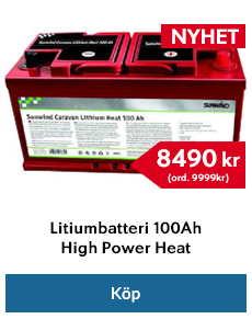 NYHET - Litiumbatteri 100Ah Hight Power Heat - 8490 kr